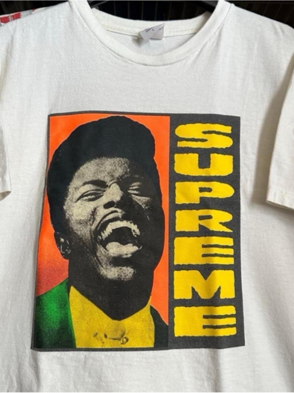 Supreme Little Richard Graphic White Tee with Bold Multicolor Print L